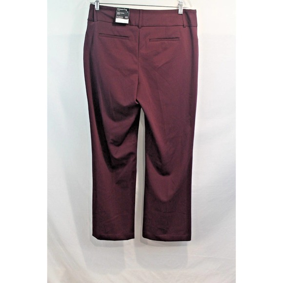 Alfani Dress Pants Womens Curvy Fit size 8 Short Maroon Pocket Trouser Leg - Picture 4 of 9